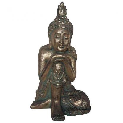 Vaserooste efektiga käed põlvel Buddha